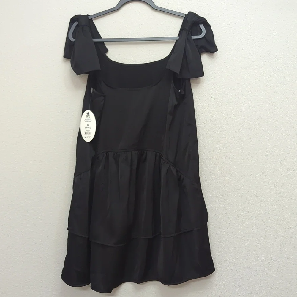 Scoop Black Ruffled Dress Size Medium 8-10